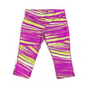 Xersion Pink and Yellow Athletic Leggings